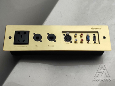 不銹鋼多媒體面板 國標五孔  網絡 卡農母 VGA  HDMI  音頻