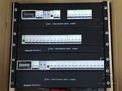 定制10U（6U+4U）施耐德機(jī)架式配電單元 4P液晶屏儀表 交流空開輸出防雷保護(hù)帶指示燈