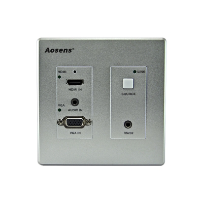 AS-WP270HD 奧盛VGA HDMI延長器投影機HDBaseT發(fā)射轉(zhuǎn)網(wǎng)線傳輸多媒體86面板