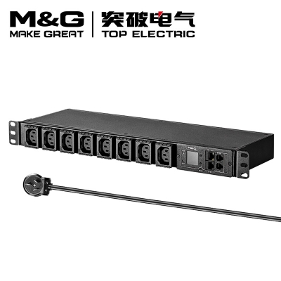 07TG130902突破PDU機柜插座/16A/8聯(lián)/智能監(jiān)控/黑色/3*2.5/3米線/國標16A插頭